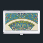 Blue Oriental Designs with Smiling Faces Case For Business Cards<br><div class="desc">Magnificent blue oriental designs and floral print make up this amazing piece. Smiling faces peer out at you from with the designs. Purchase a copy today!</div>