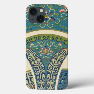 Blue Oriental Designs with Smiling Faces iPhone 13 Case