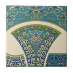 Blue Oriental Designs with Smiling Faces Ceramic Tile<br><div class="desc">Magnificent blue oriental designs and floral print make up this amazing piece. Smiling faces peer out at you from with the designs. Purchase a copy today!</div>