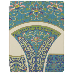 Blue Oriental Designs with Smiling Faces iPad Smart Cover