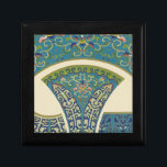 Blue Oriental Designs with Smiling Faces Keepsake Box<br><div class="desc">Magnificent blue oriental designs and floral print make up this amazing piece. Smiling faces peer out at you from with the designs. Purchase a copy today!</div>