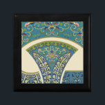 Blue Oriental Designs with Smiling Faces Keepsake Box<br><div class="desc">Magnificent blue oriental designs and floral print make up this amazing piece. Smiling faces peer out at you from with the designs. Purchase a copy today!</div>