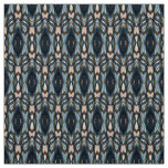 Blue Oriental Geometric ornament Fabric