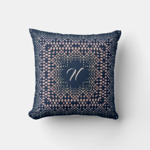Blue Oriental ornament. Throw Pillow