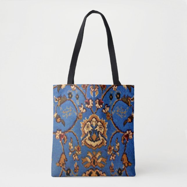 Blue Oriental Rug Tote Bag (Front)