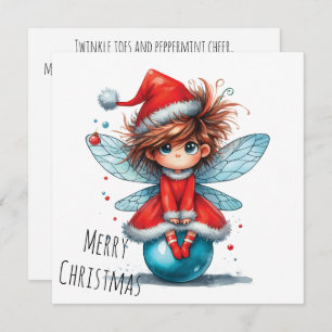Blue Ornament Fairy – Holiday Card