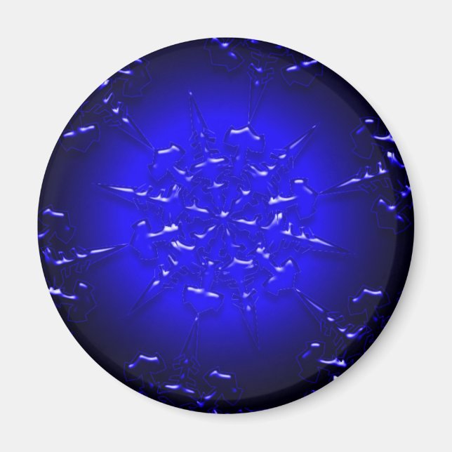 Blue Ornament Magnet (Front)