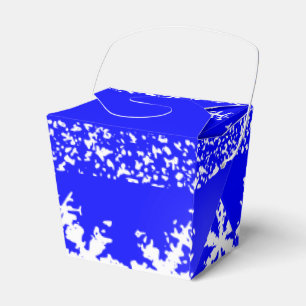 Blue Ornament Take Out Favor Box