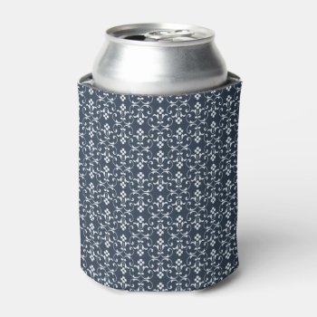 Blue Ornamental Pattern Can Cooler by GiftStation at Zazzle