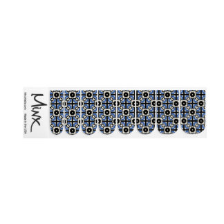 Blue Ornamental Tile Nail Decals