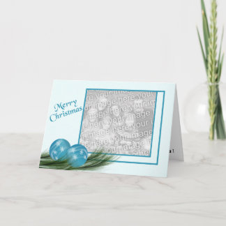 Blue Ornaments Christmas Card