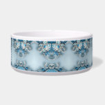 Blue Ornate Floral Ceramic Pet Bowl<br><div class="desc">Beautiful Blue Ornate Floral Ceramic Pet Bowl</div>