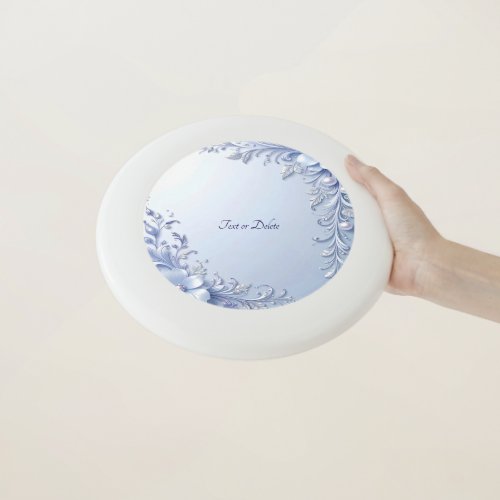 Blue Ornate Flowers Frisbee