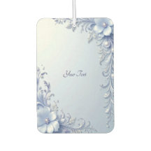 Blue Ornate Flowers with Pearls Air Freshener