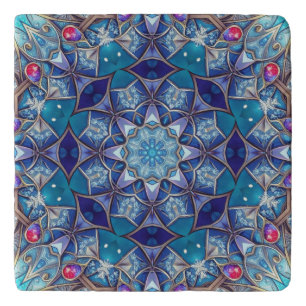 Blue Ornate Trivet
