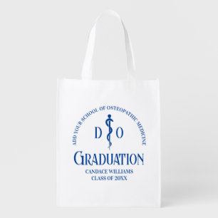 Blue Osteopathic Medical School Graduation Grocery Bag