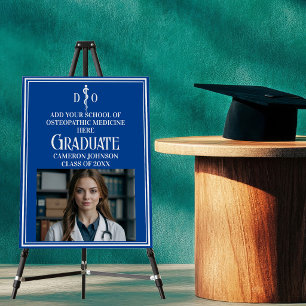 Blue Osteopathic Medical School Graduation Party Foam Board