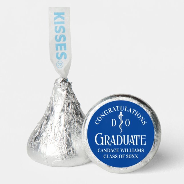 Blue Osteopathic Medical School Graduation Party Hershey®'s Kisses® (Front)