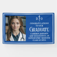 Blue Osteopathic Medical School Graduation Photo
