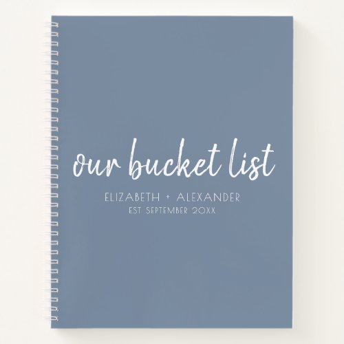 Blue Our Bucket List Couples Keepsake Journal