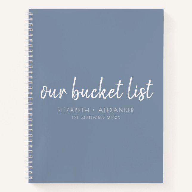 Blue Our Bucket List Couples Keepsake Journal (Front)