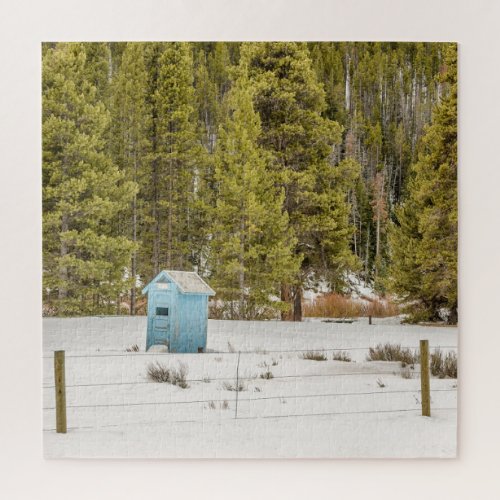 Blue Outhouse 676 piece Jigsaw Puzzle