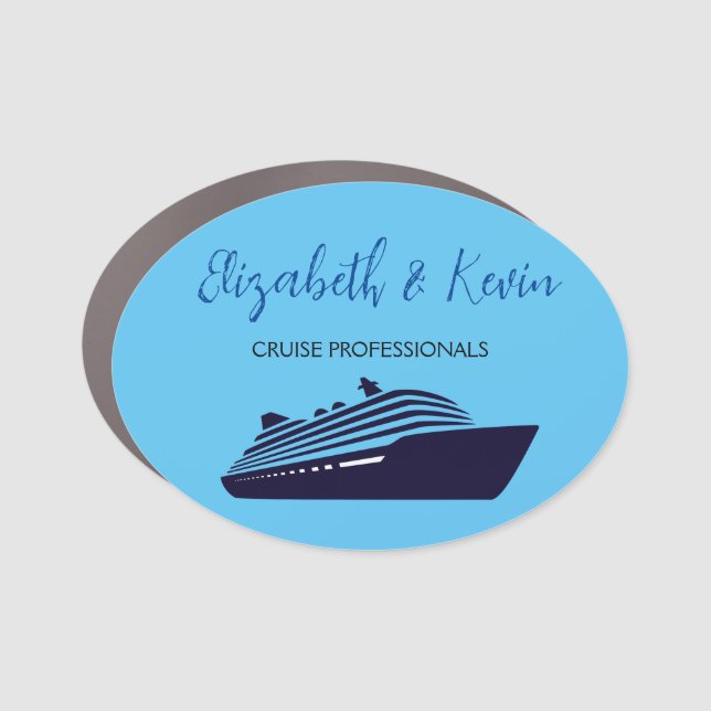 Blue Oval Cruise Door Car Magnet (Front)