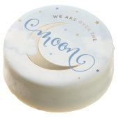 Blue Over the Moon Baby Shower Dipped Oreos (Angled)