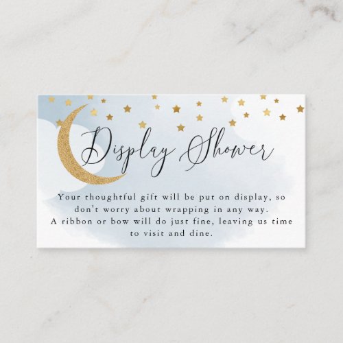 Blue Over the Moon Display Shower Card