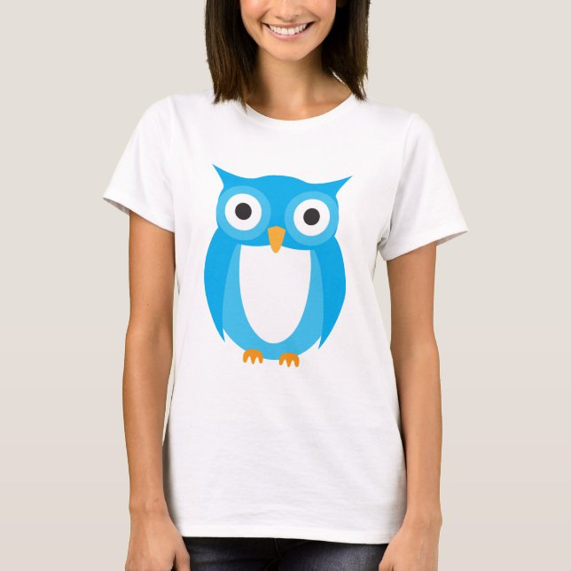 Blue Owl - Add Your Own Text T-Shirt (Front)