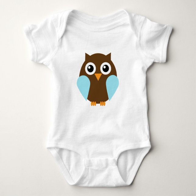 Blue Owl Baby Bodysuit (Front)