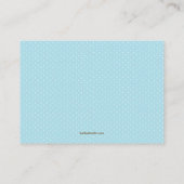 Blue Owl Baby Shower Book Insert Request Card (Back)