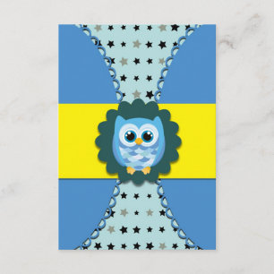 Blue Owl Birthday Invitation for Kids