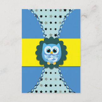 Blue Owl Birthday Invitation for Kids