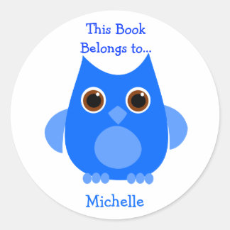 Blue  Owl Classic Round Sticker