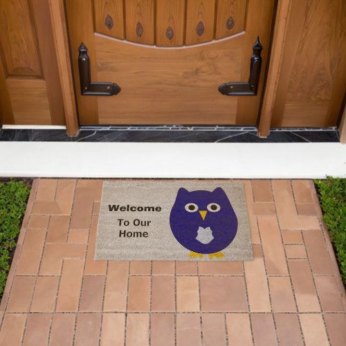 Blue Owl Design Personalised Fiber Doormat