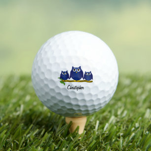 Blue Owl Design Personalised Golf Balls