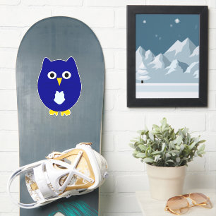 Blue Owl Design Sticker
