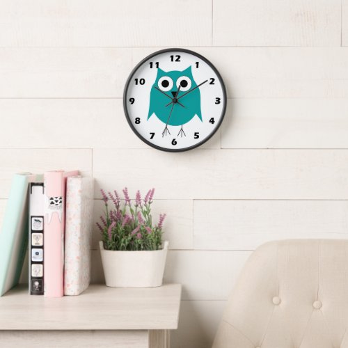 Blue Owl Design Wall Clock