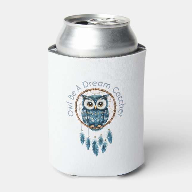 Blue Owl Dream Catcher Can Cooler (Can Front)