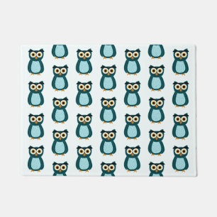 Blue Owl Illustration Doormat