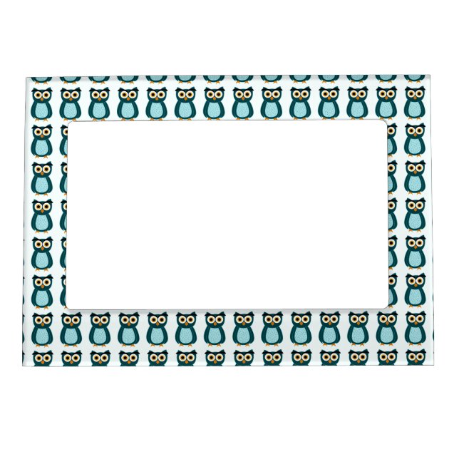 Blue Owl illustration Magnetic Frame (Front)