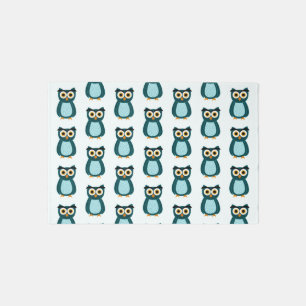 Blue Owl illustration Rug