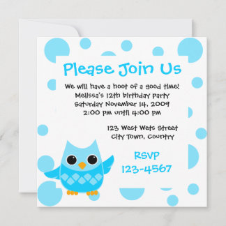 Blue Owl Invitation