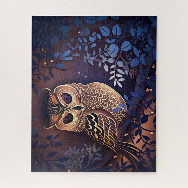 Blue Owl Jigsaw Puzzle (Vertical)
