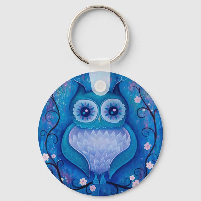 blue owl keychain (Front)
