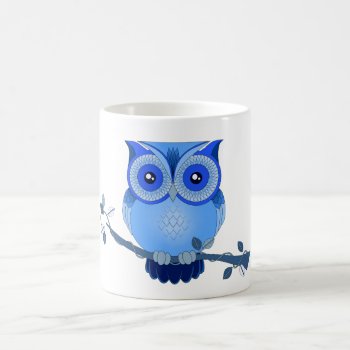Blue Owl Mug by EmptyCanvas at Zazzle