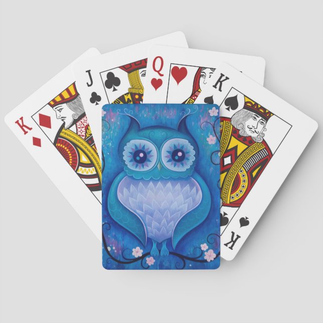 blue owl poker cards (Back)