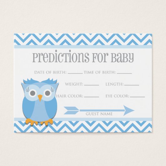 Blue Owl Predictions Card (Front)