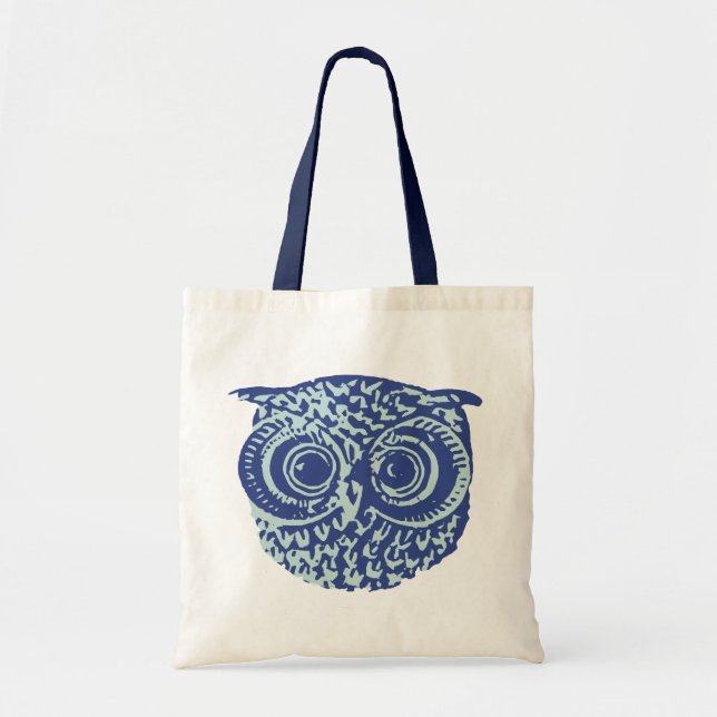 blue owl tote bag (Front)